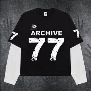 Archive Black and White Long Sleeve Shirt
